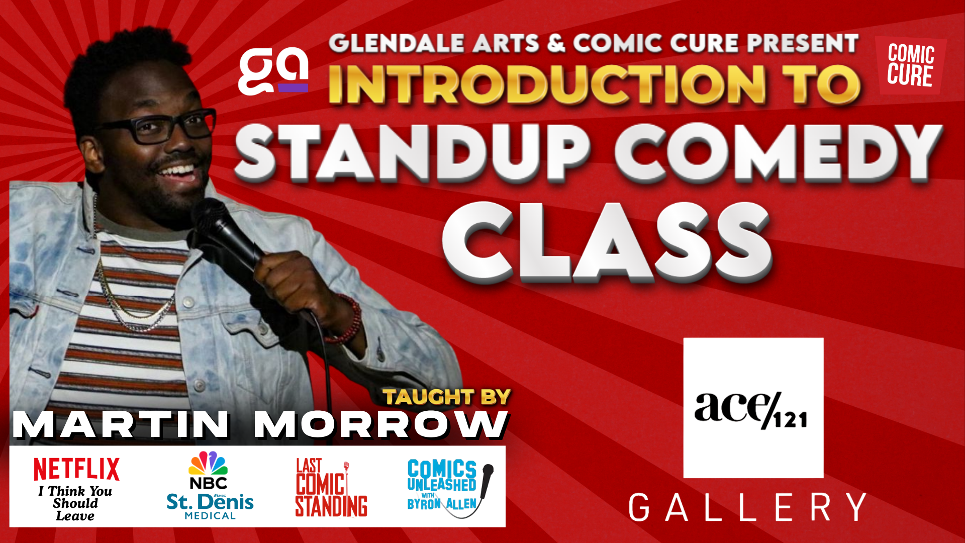 Martin Morrow Introduction to Stand-Up Comedy Class presented by Glendale Arts and Comic Cure